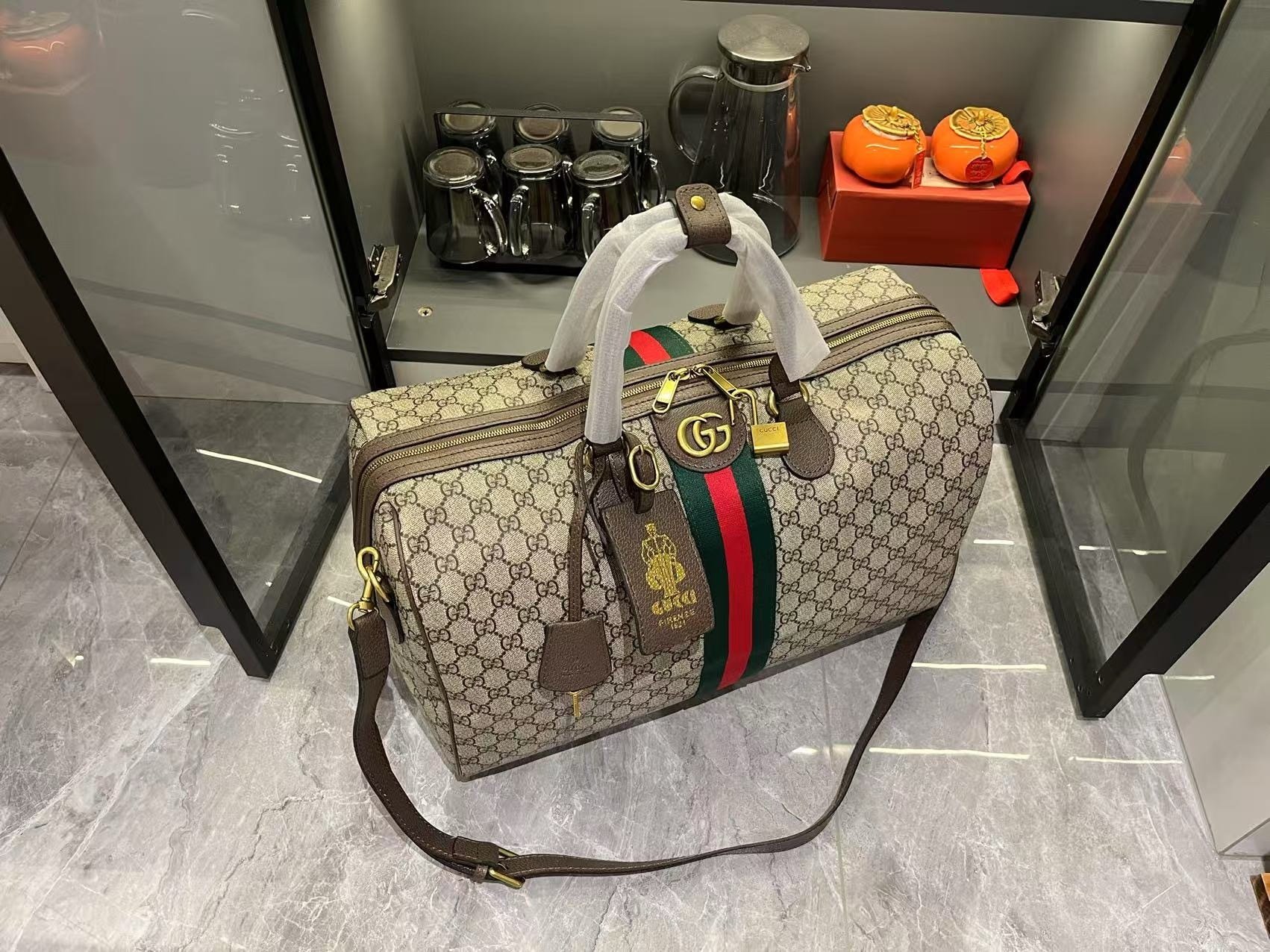 Gucci GG Savoy Green Travel Bag-7 834460
