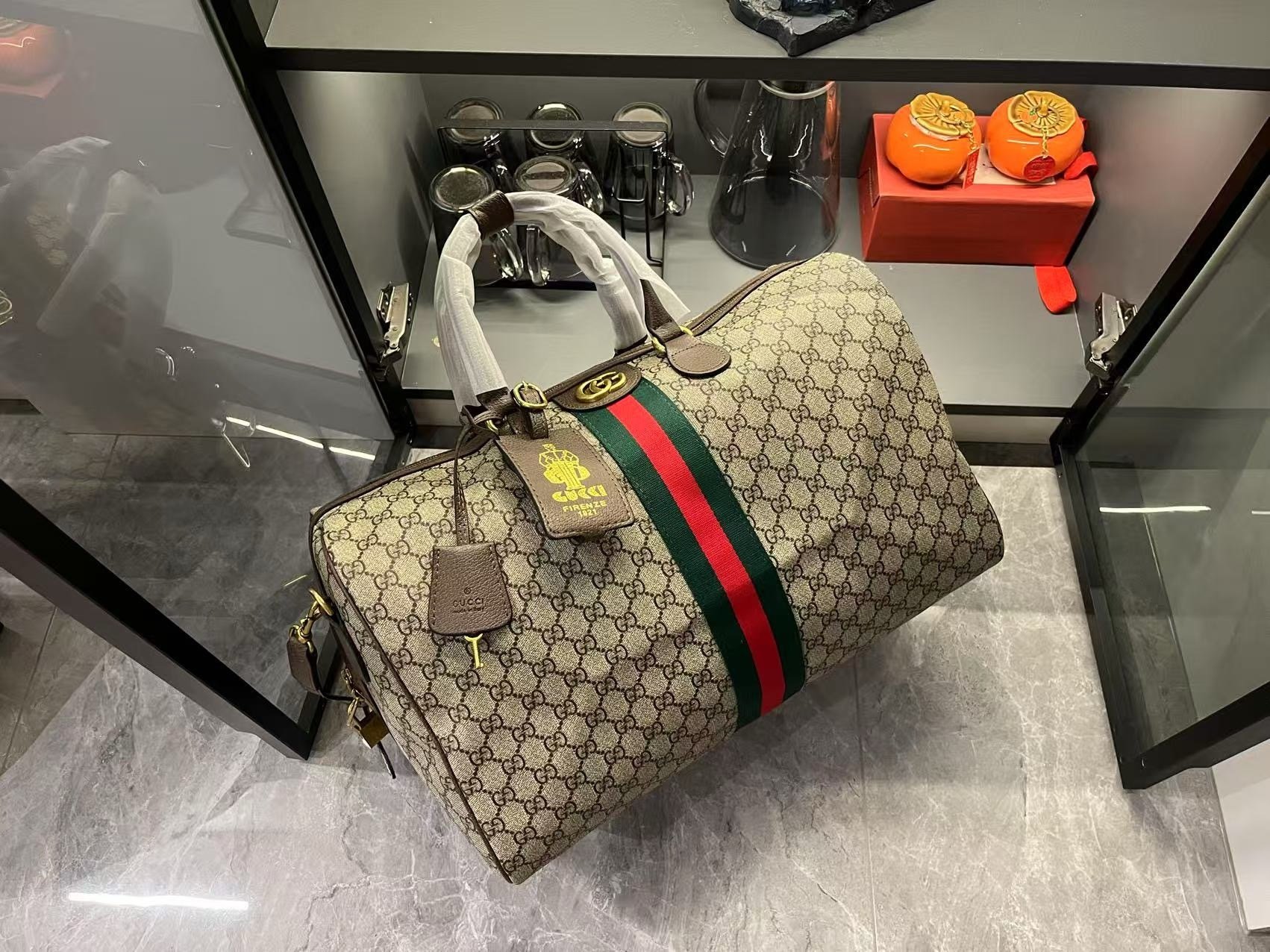 Gucci GG Savoy Green Travel Bag-7 834460