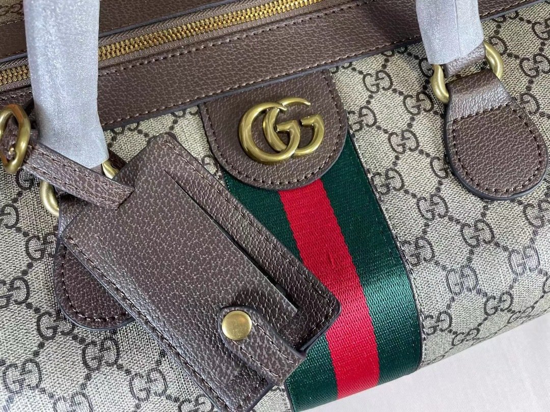 Gucci Canvas Savoy GG Supreme Brown Travel Bag-3 760228