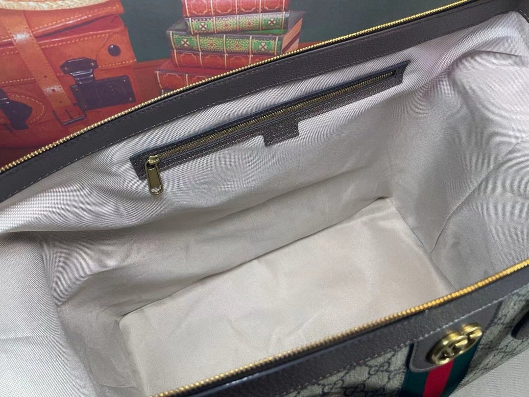 Gucci Canvas Savoy GG Supreme Brown Travel Bag-3 760228