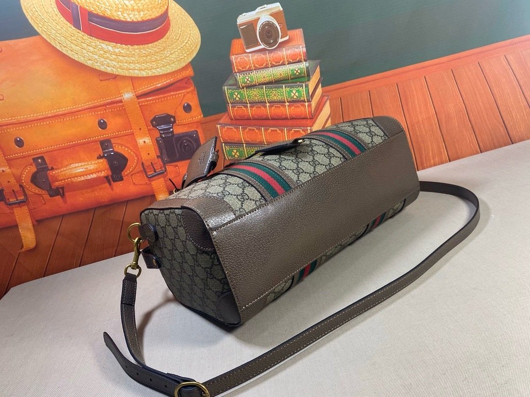 Gucci Vintage meo vintage pvc Mini Brown Travel Bag-2 645017
