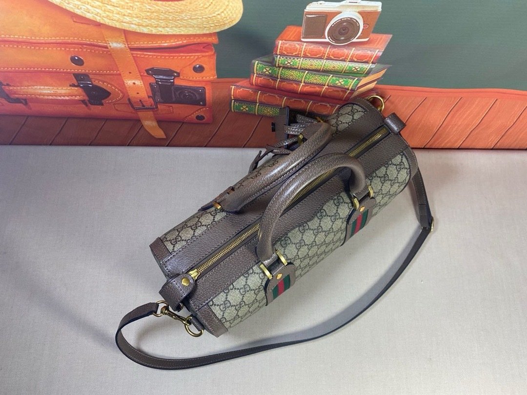 Gucci Vintage meo vintage pvc Mini Brown Travel Bag-2 645017