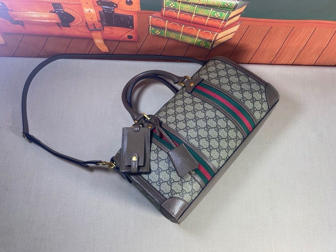 Gucci Vintage meo vintage pvc Mini Brown Travel Bag-2 645017