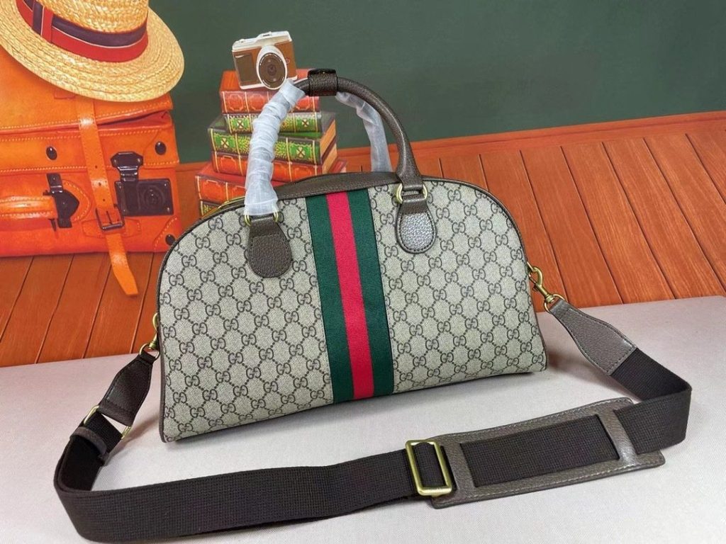 Gucci Canvas Savoy GG Supreme Medium Brown MediumBowling Bag 723309