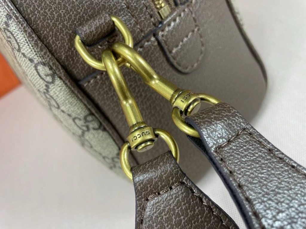 Gucci Canvas Savoy GG Supreme Medium Brown MediumBowling Bag 723309