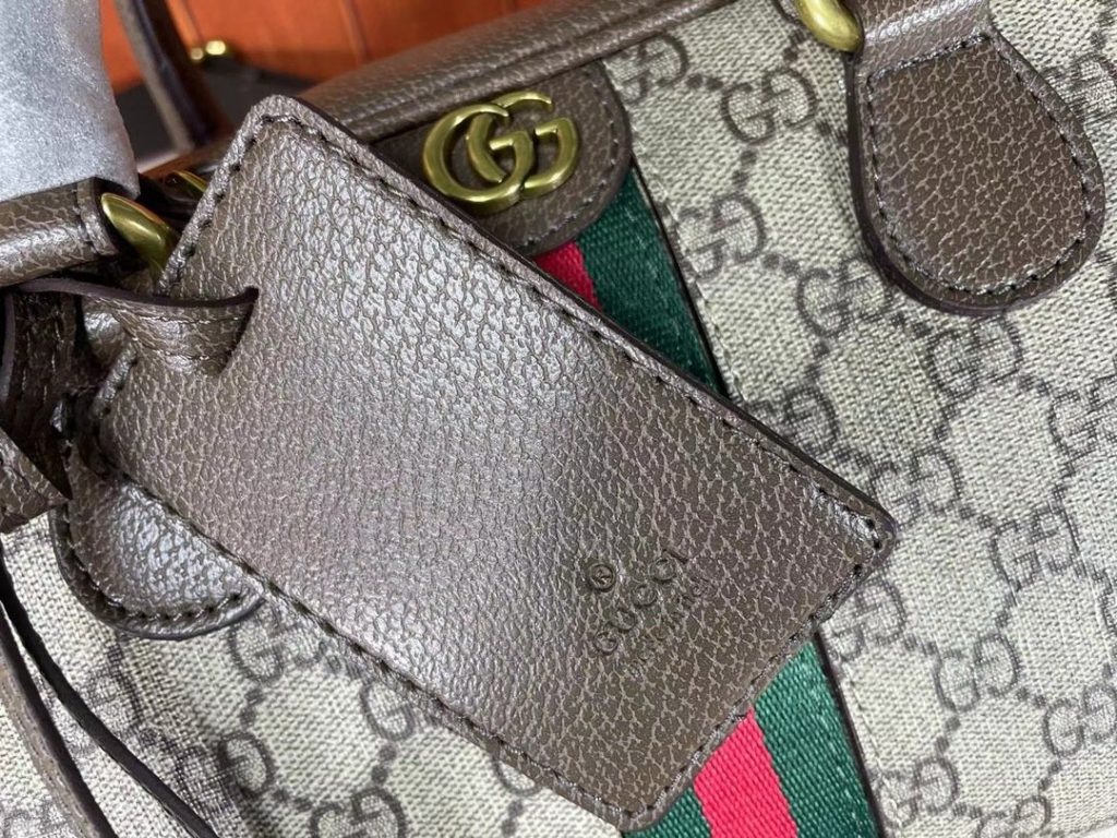 Gucci Canvas GG Ophidia Supreme Medium Brown MediumGGTop Handle Bag 724575