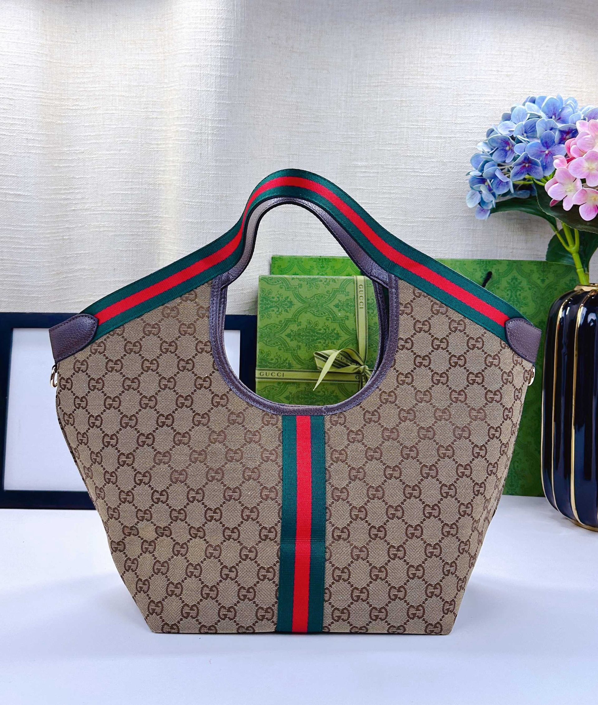 Gucci Canvas Giglio GG Green New Arrival-8 860845