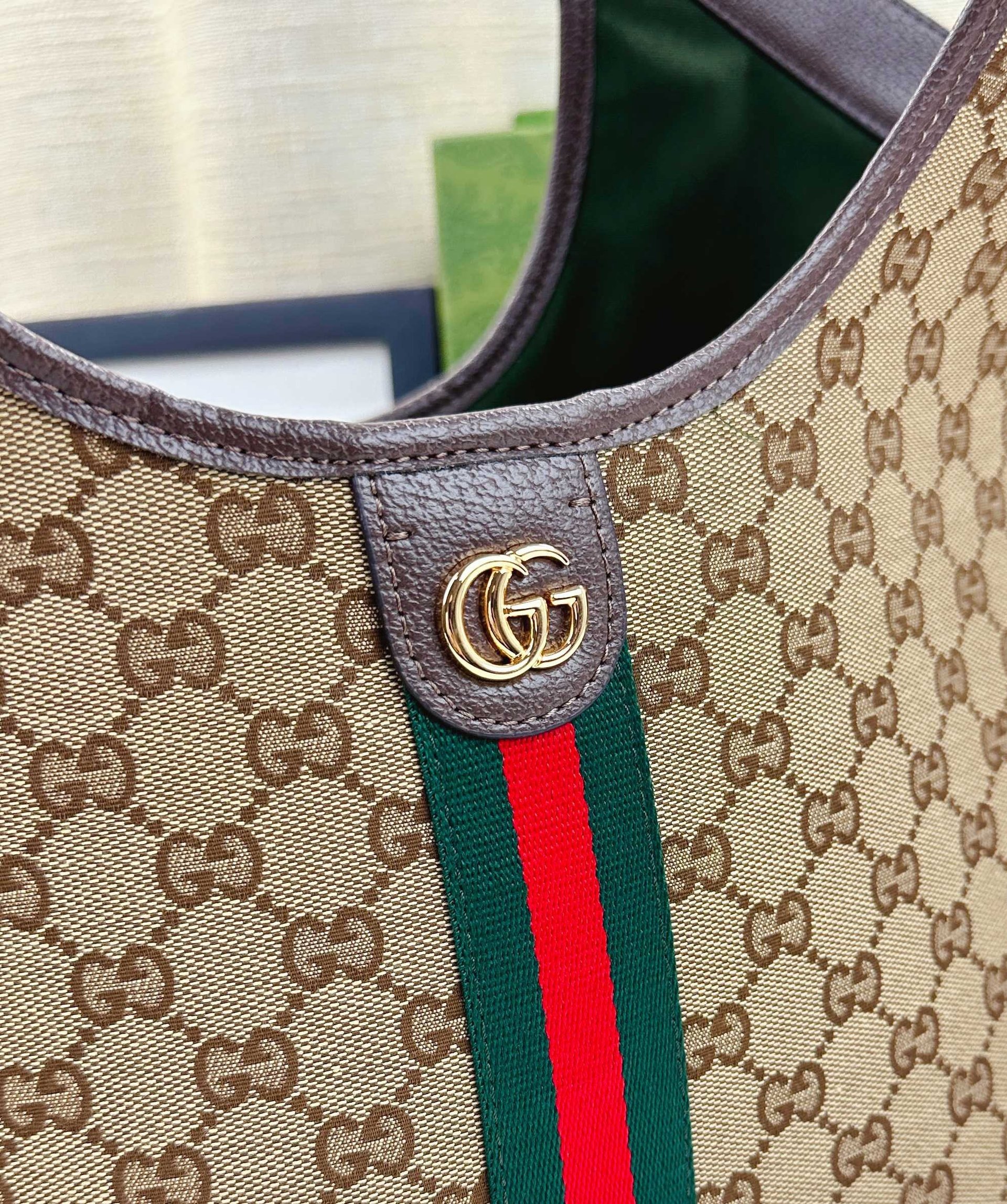 Gucci Canvas Giglio GG Green New Arrival-8 860845