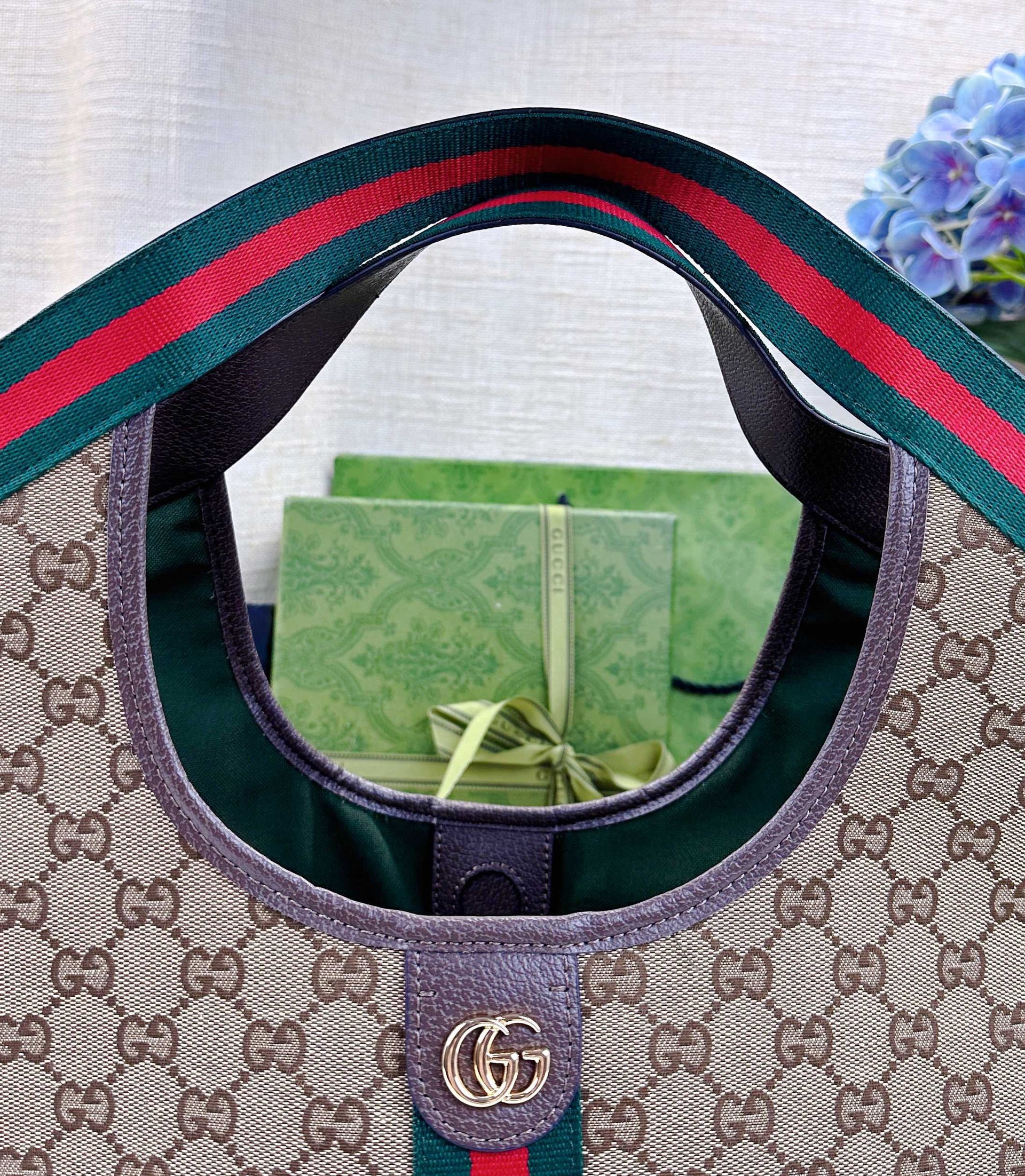 Gucci Canvas Giglio GG Green New Arrival-8 860845