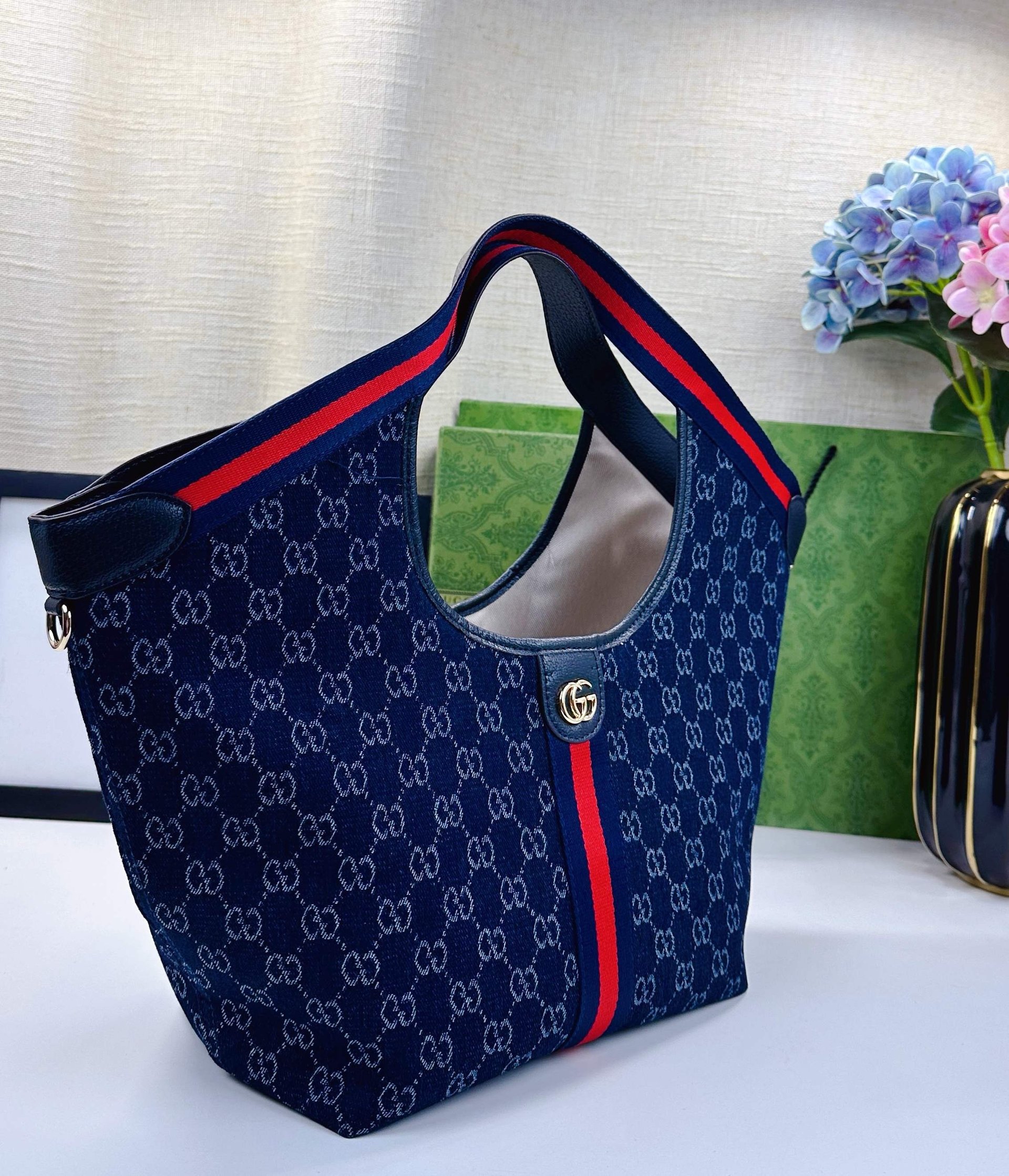 Gucci Canvas Giglio GG Green New Arrival-7 860845