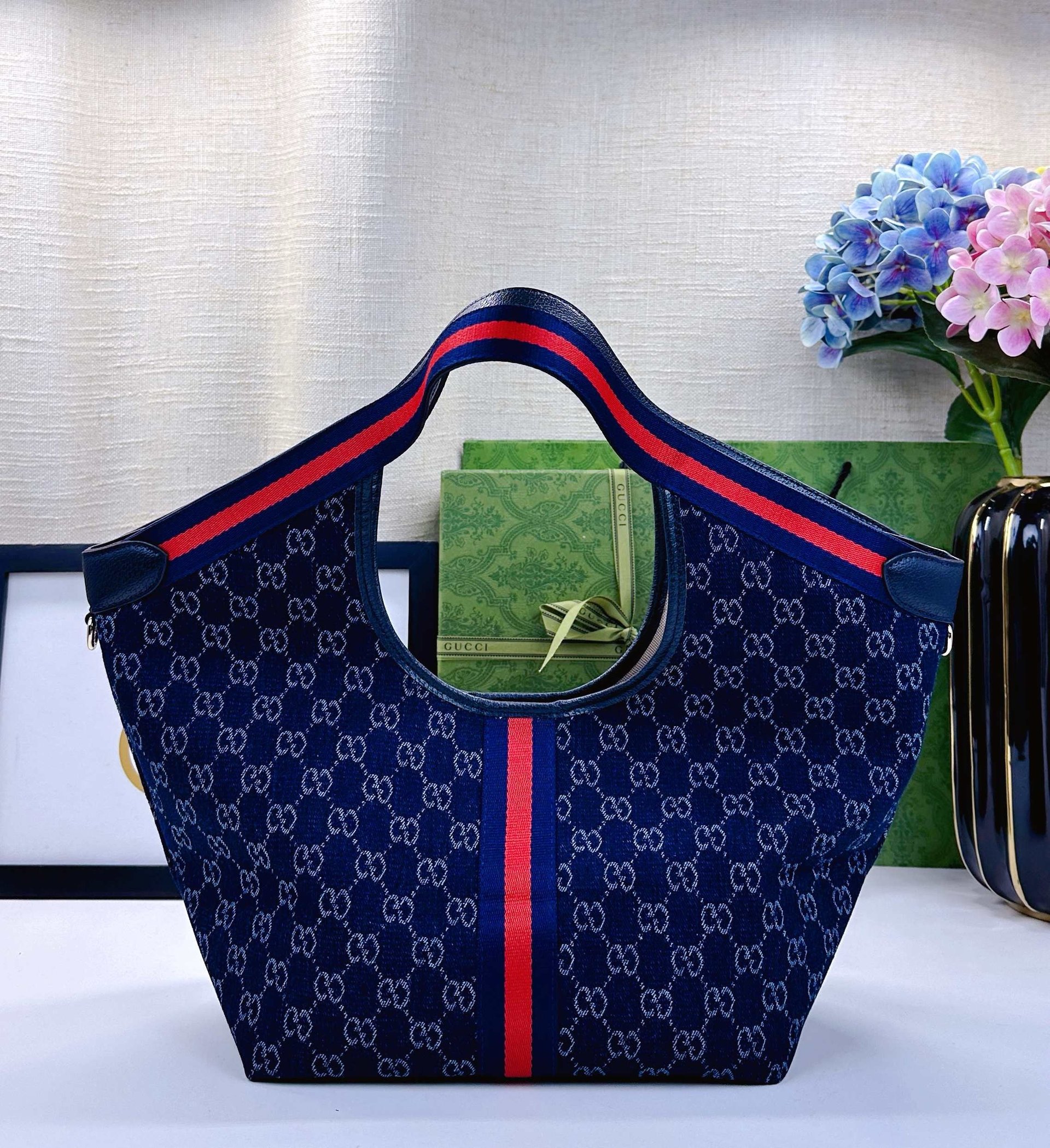 Gucci Canvas Giglio GG Green New Arrival-7 860845