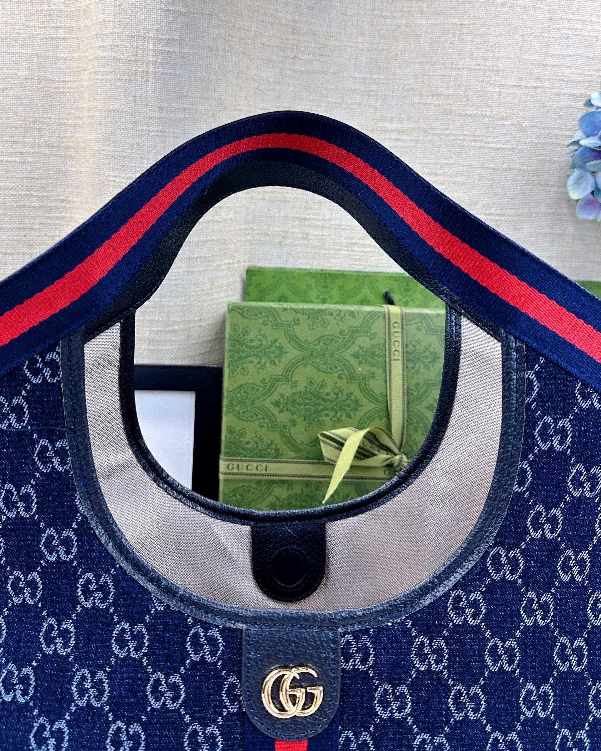 Gucci Canvas Giglio GG Green New Arrival-7 860845