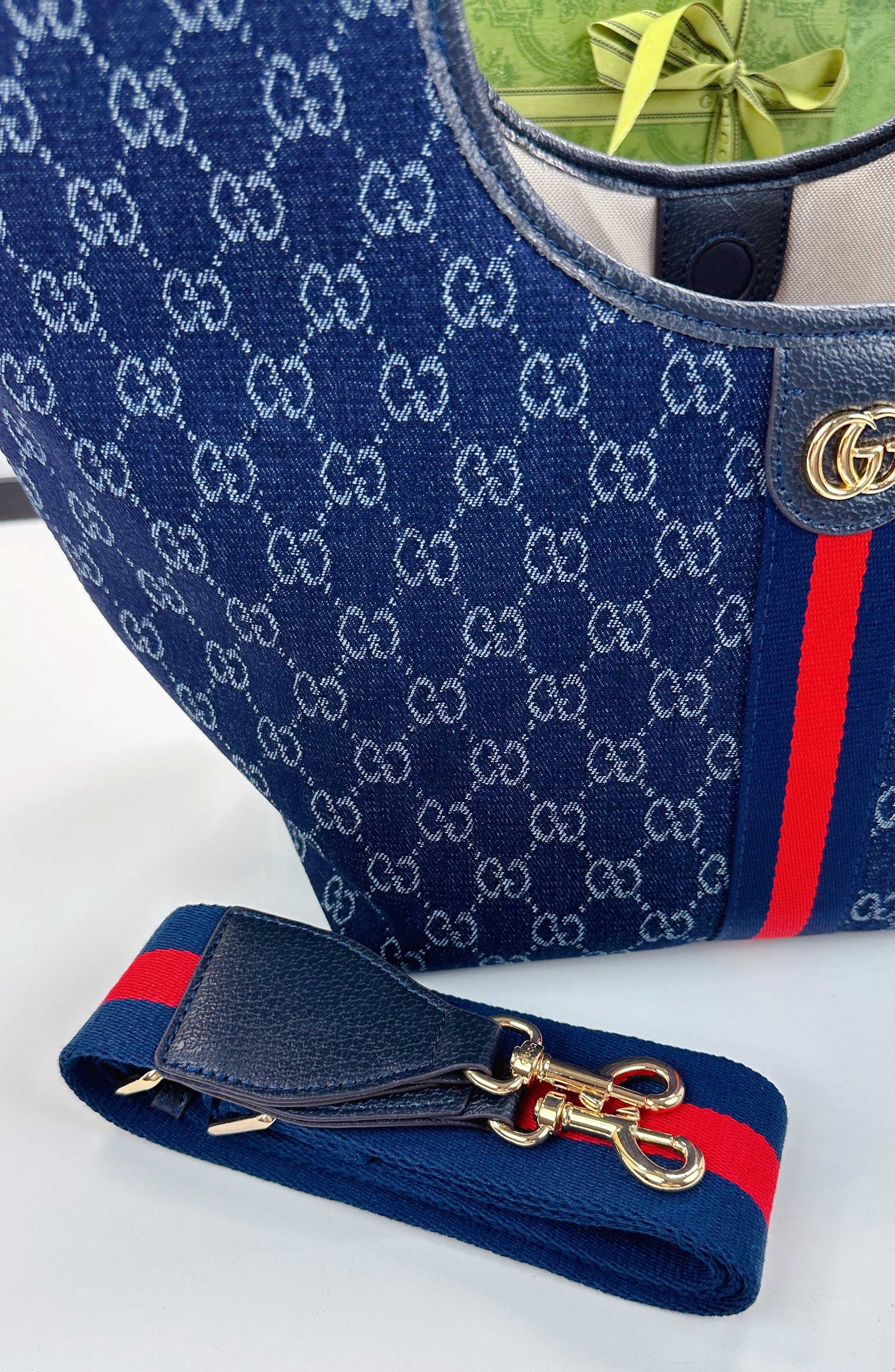 Gucci Canvas Giglio GG Green New Arrival-7 860845