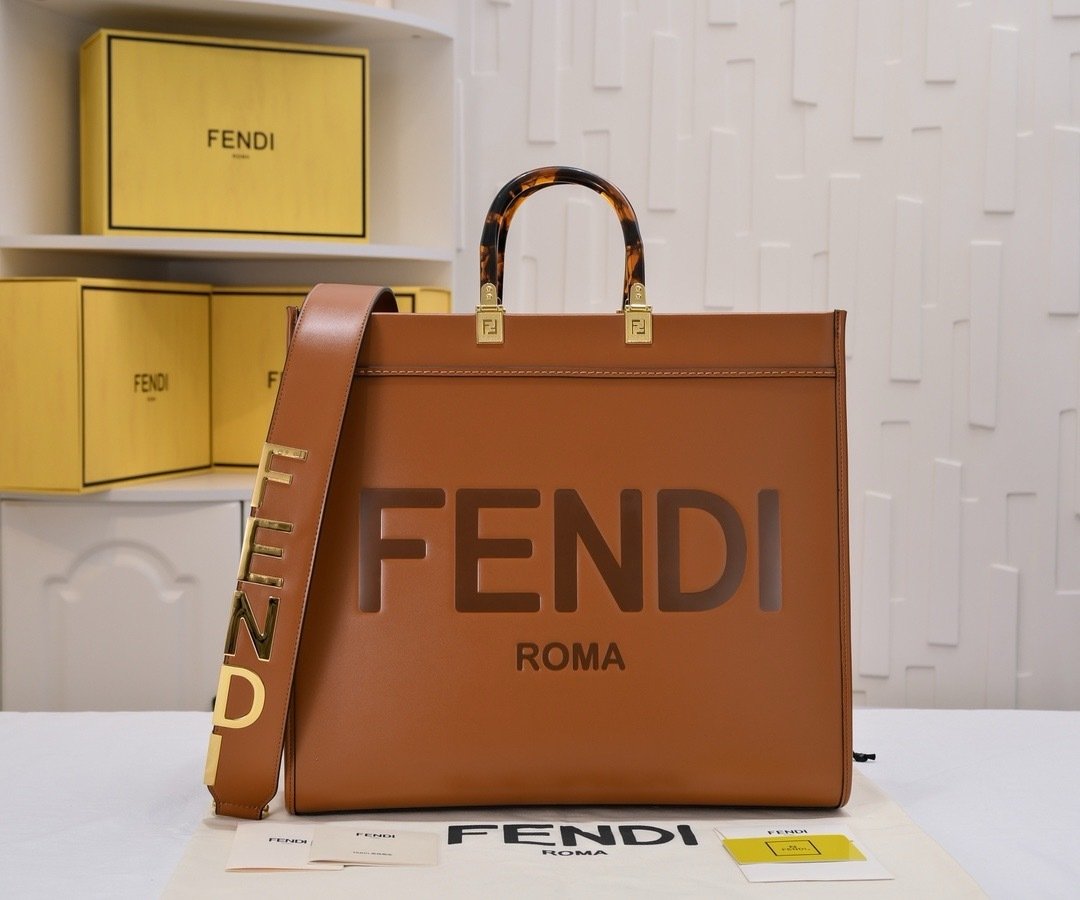 Fendi Vintage TOTE LOGO x35x21cm Large Tote Bag 001410