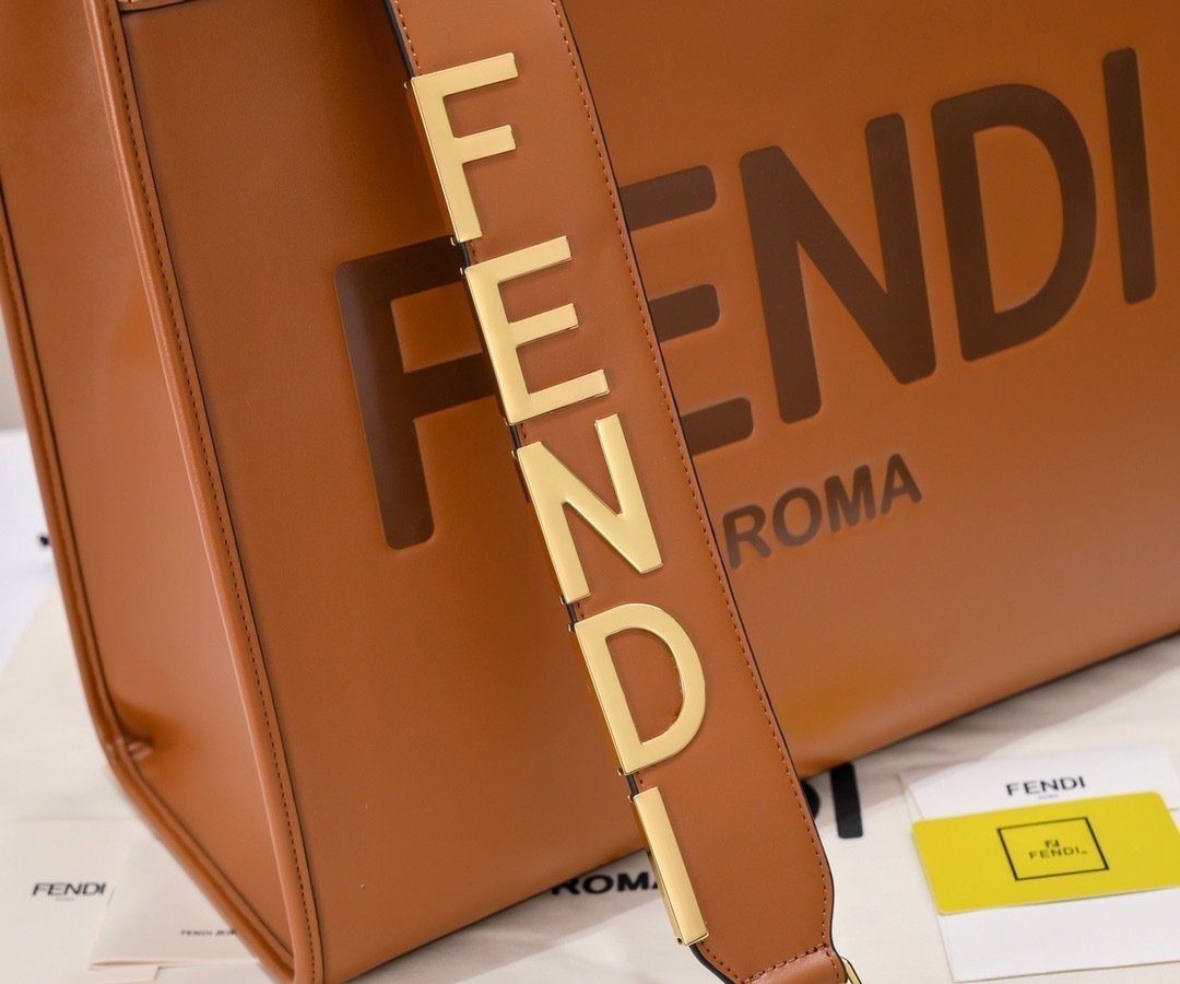 Fendi Vintage TOTE LOGO x35x21cm Large Tote Bag 001410