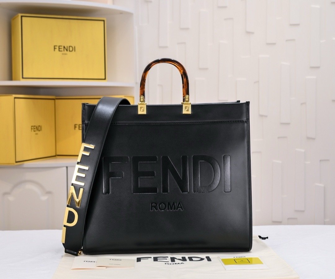 Fendi Vintage TOTE LOGO x35x21cm Large Tote Bag 001410