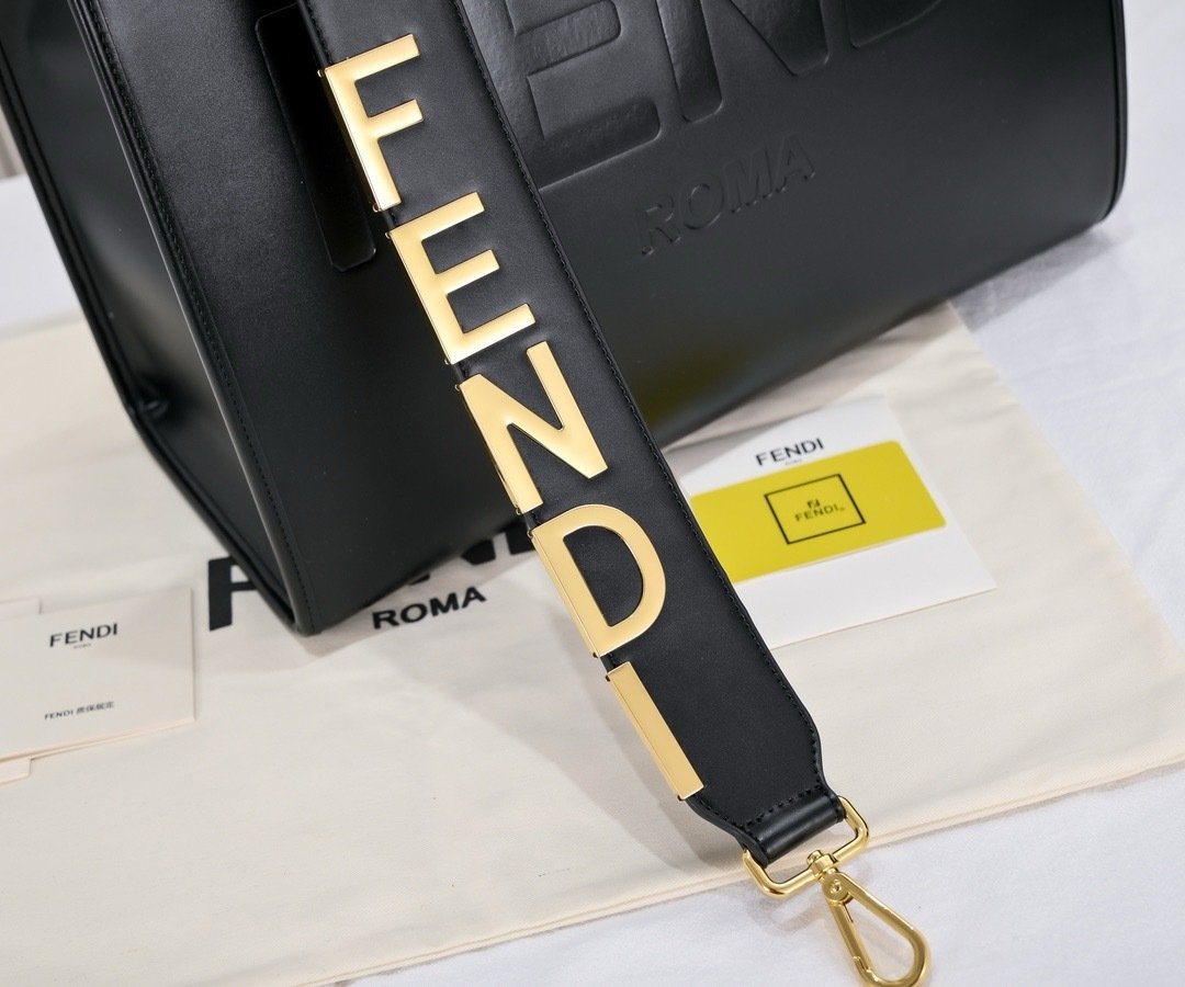 Fendi Vintage TOTE LOGO x35x21cm Large Tote Bag 001410