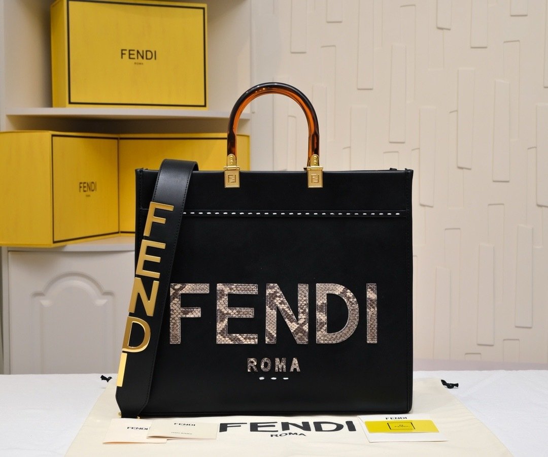 Fendi Vintage TOTE LOGO x17x31cm Small Tote Bag 001380