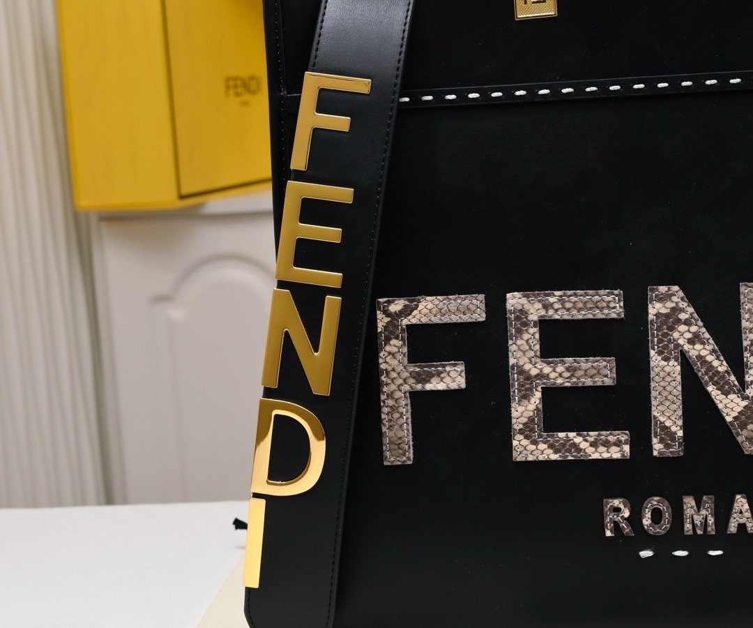 Fendi Vintage TOTE LOGO x17x31cm Small Tote Bag 001380