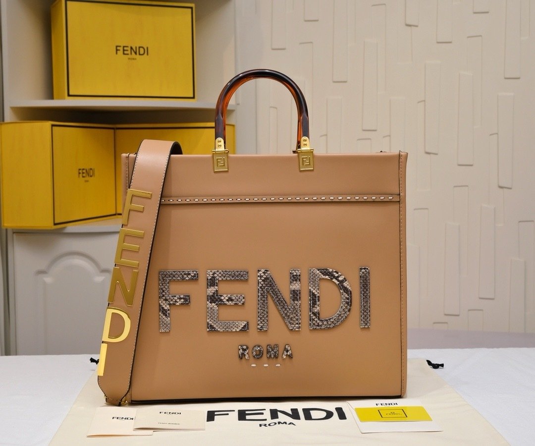 Fendi Vintage TOTE LOGO x17x31cm Small Tote Bag 001380