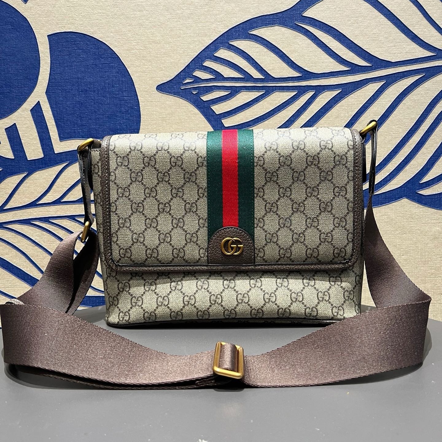 Gucci Canvas Ophidia GG x20x8cm Green New Season 001300