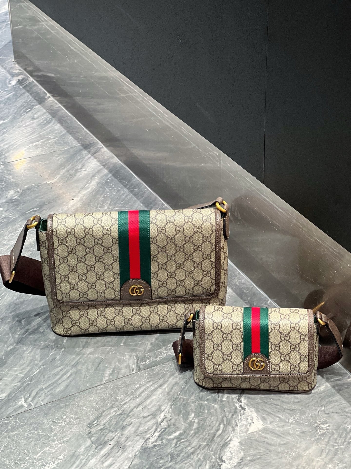 Gucci Canvas Ophidia GG x20x8cm Green New Season 001300