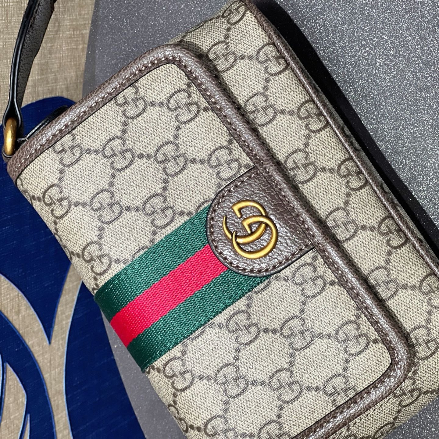 Gucci Canvas Ophidia GG x12x5cm Green Soft Finish Edition 001280