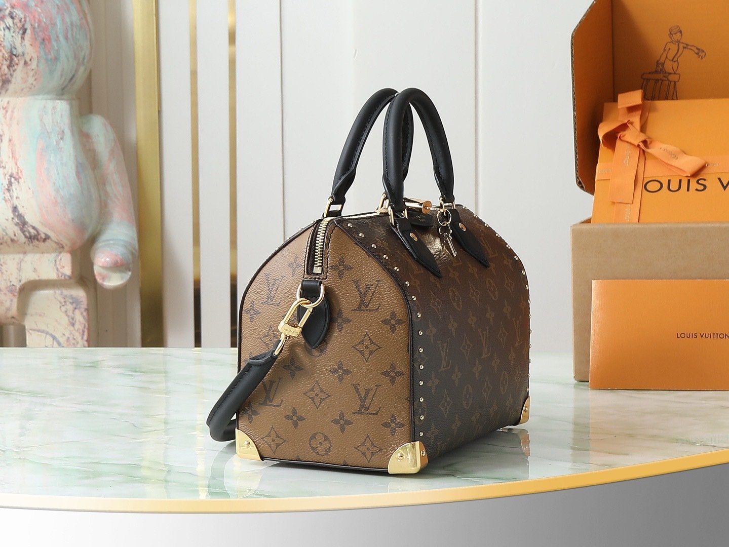 Louis Vuitton Canvas M26181 Trunk Speedy Top Handle Bag 001790