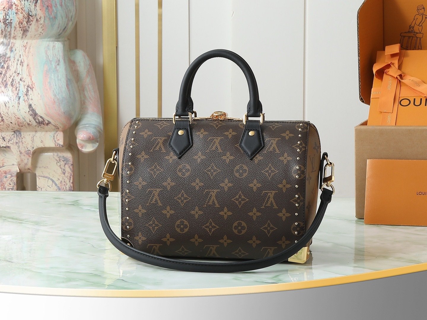 Louis Vuitton Canvas M26181 Trunk Speedy Top Handle Bag 001790