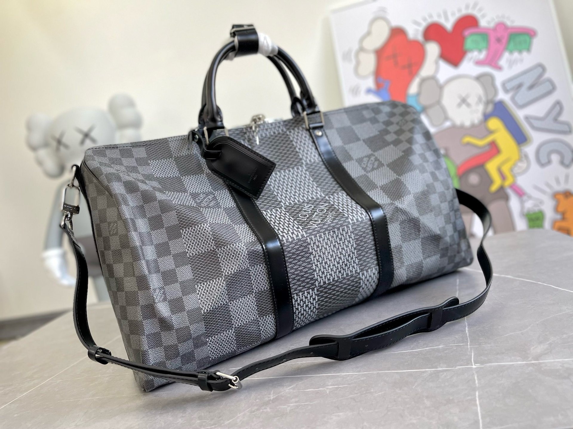 Louis Vuitton Canvas N50016 Keepall Bandouli Travel Bag 001790