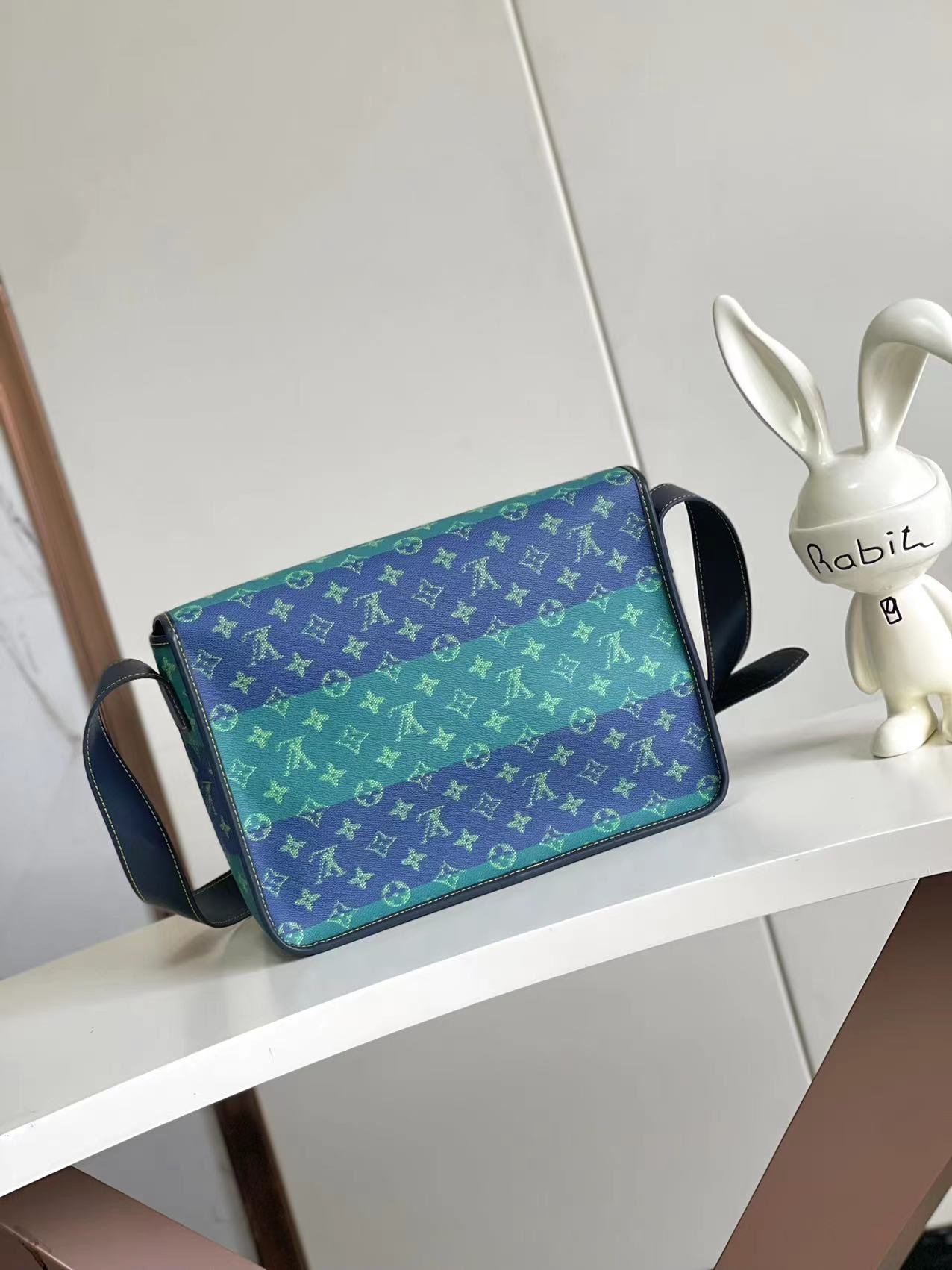 Louis Vuitton Canvas SATCHEL m15187 Satchel Green Messenger Bag 001710