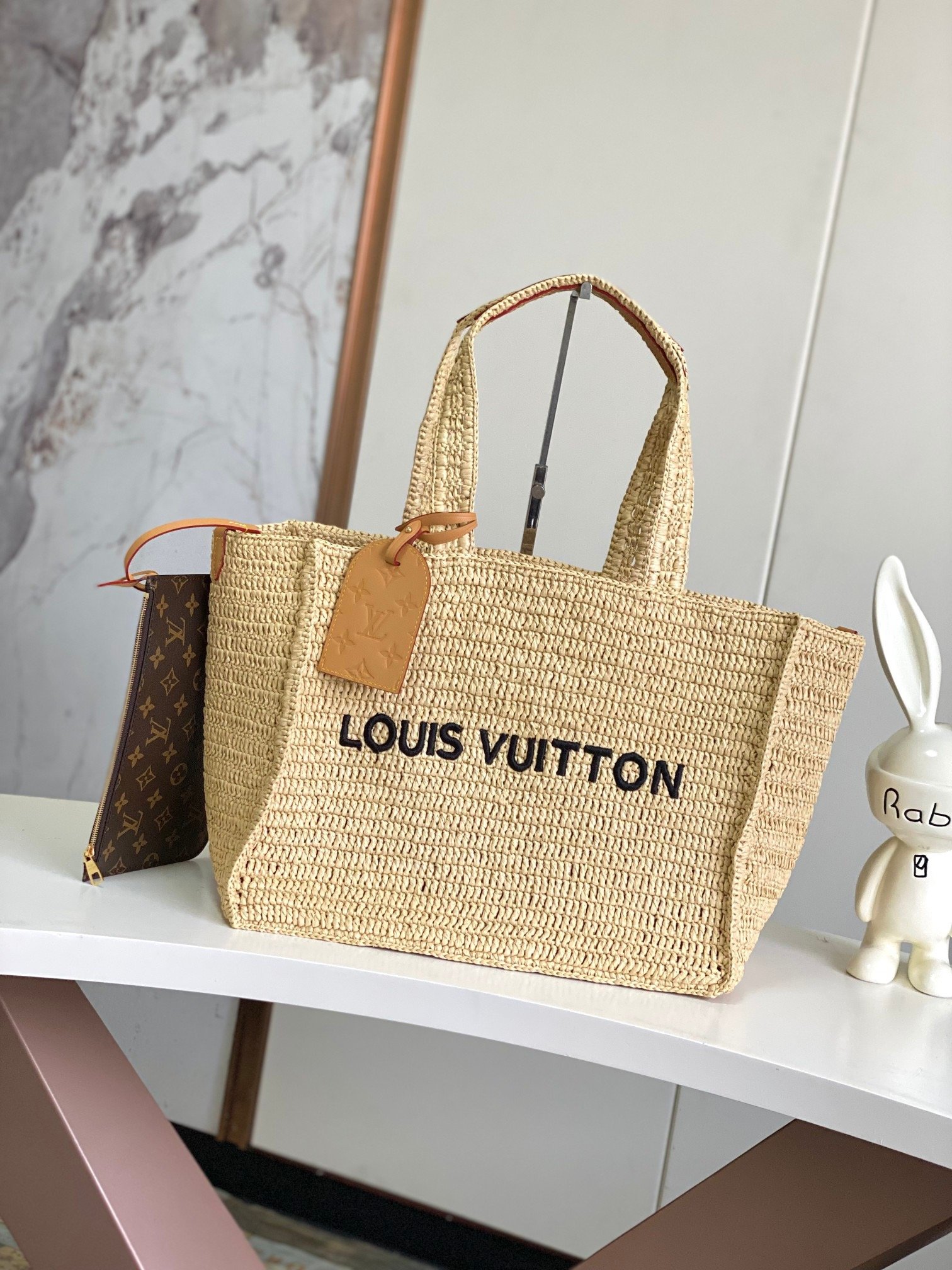 Louis Vuitton Vintage M14458 SUMMER SHOPPER Medium Brown Top Handle Bag 0011030