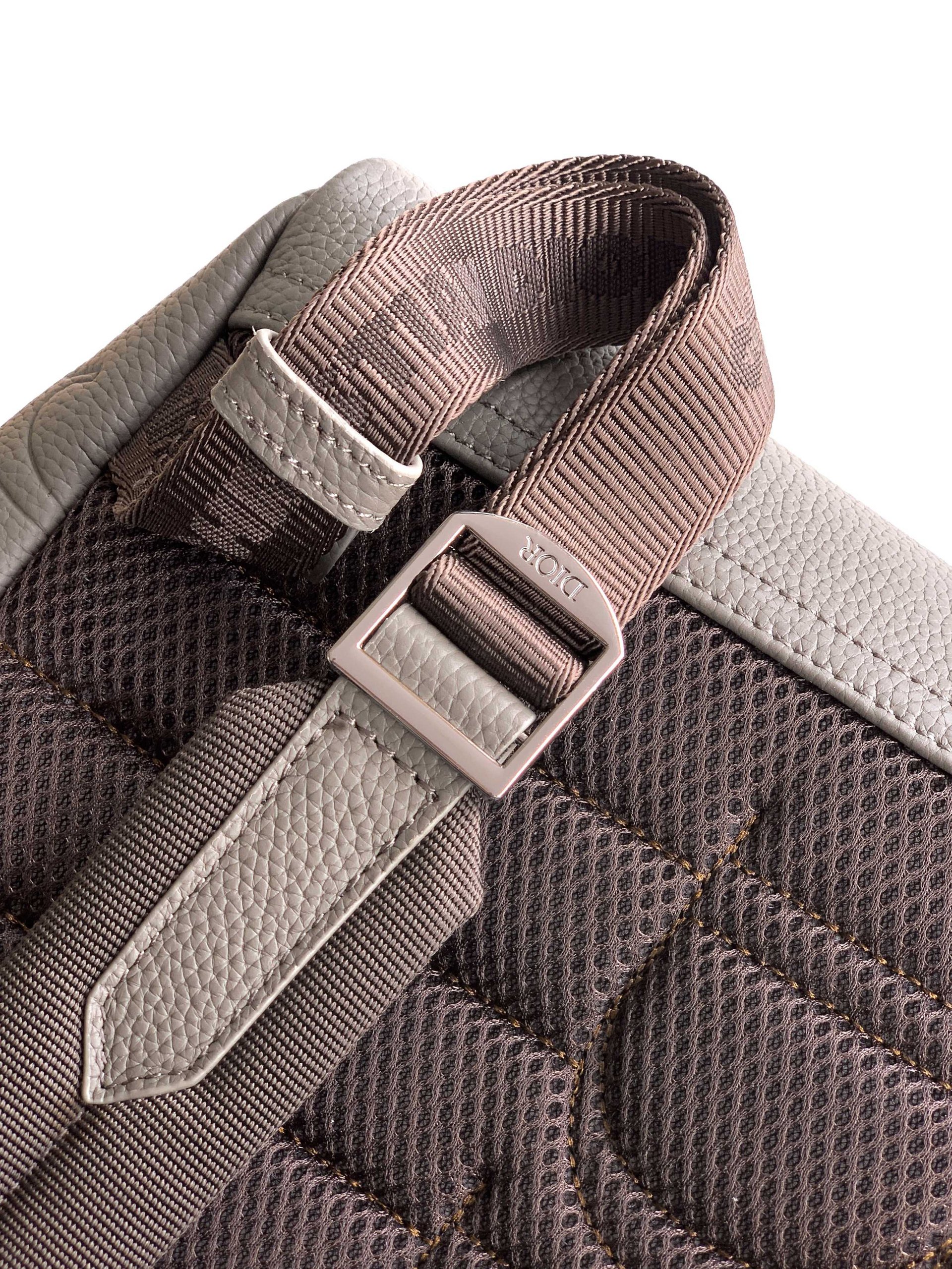 Dior Leather Christian x42x17 Gray Backpack 001800