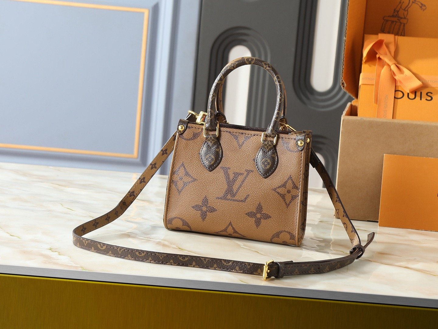 Louis Vuitton Canvas M46839 M44571 OnTheGo Tote Bag 001240