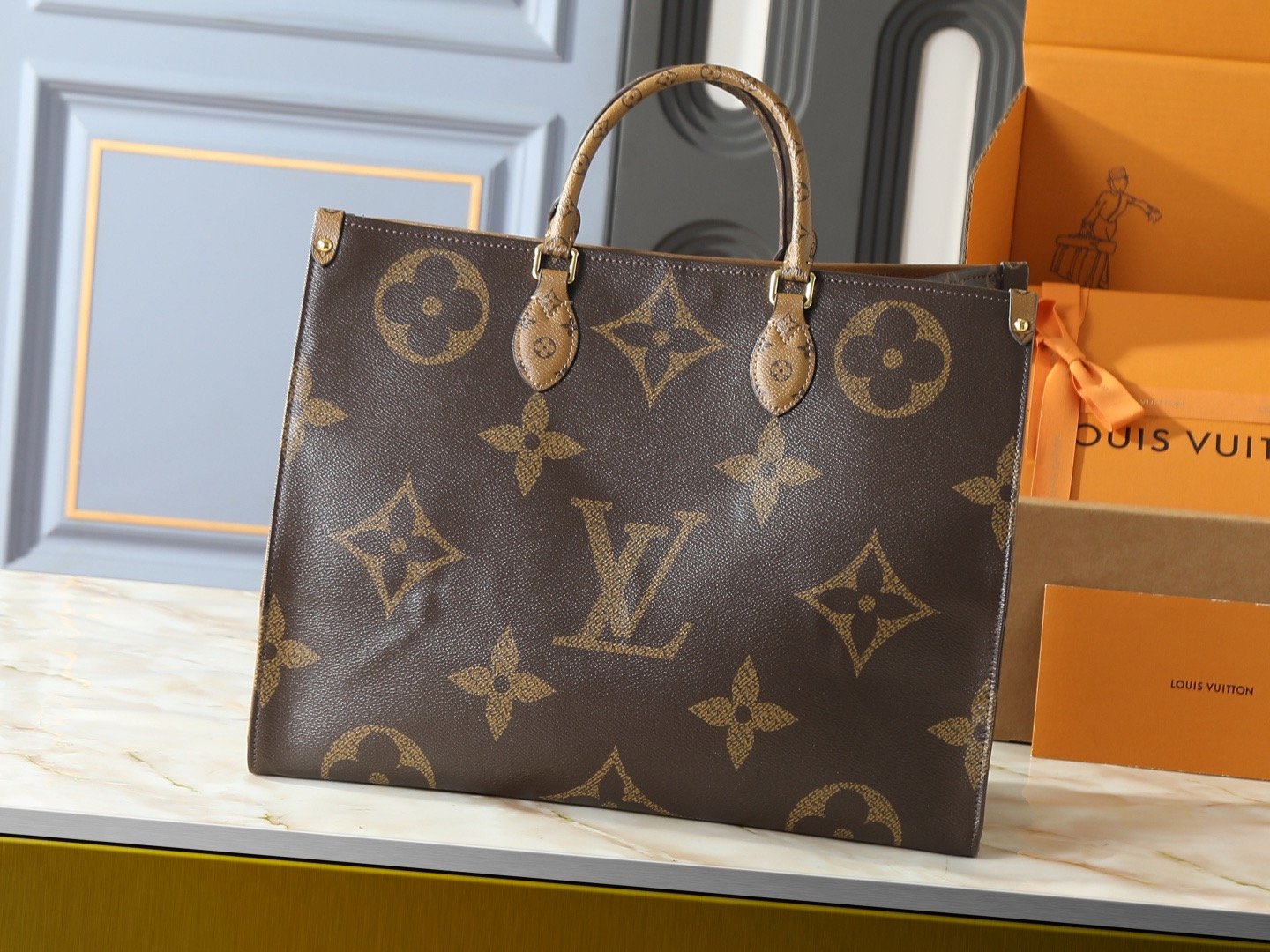 Louis Vuitton Canvas M45320 M45321 M45039 Large Top Handle Bag 001260
