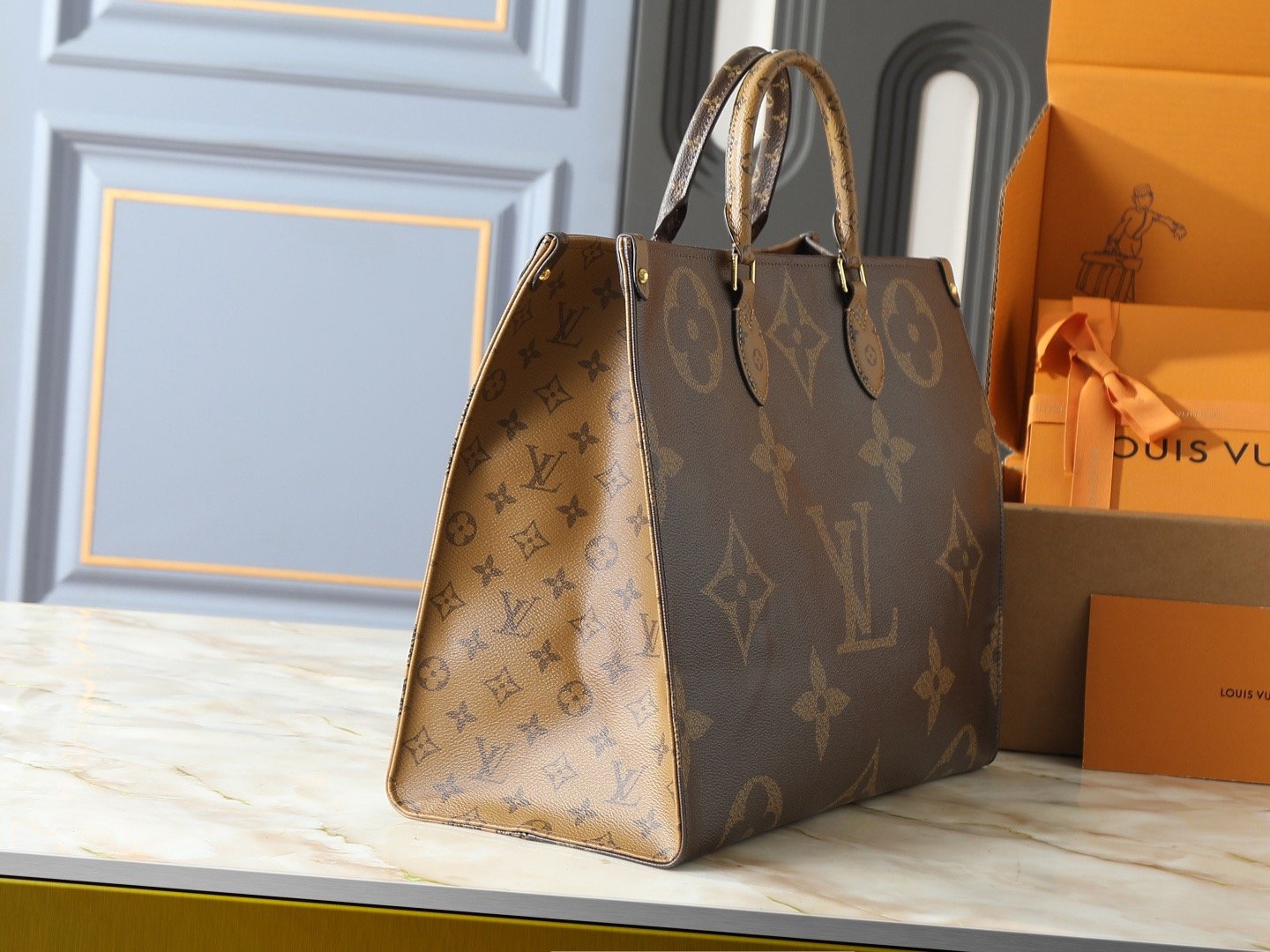 Louis Vuitton Canvas M45320 M45321 M45039 Large Top Handle Bag 001260