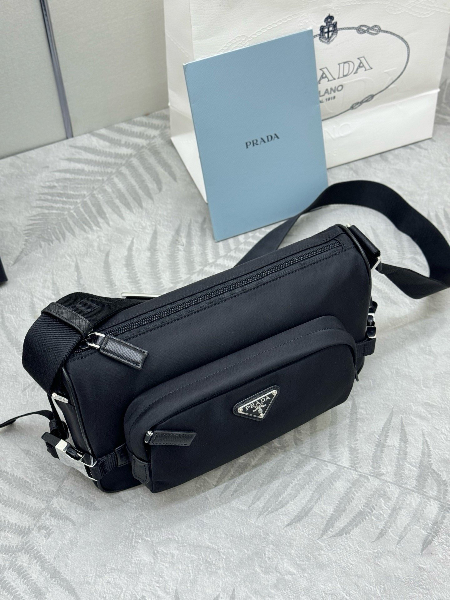 Prada VH192 Re-Nylon Saffiano Small New SeasonMessenger Bag-1 001580