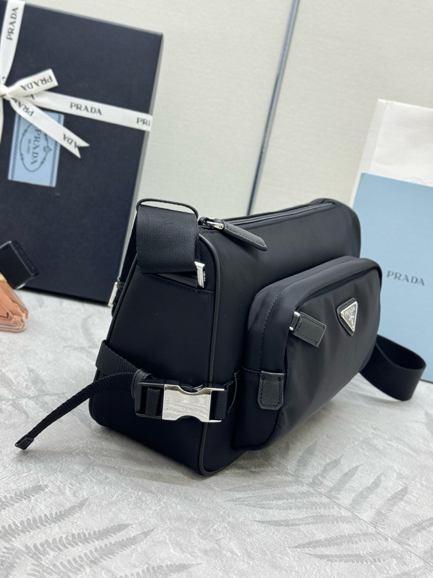 Prada VH192 Re-Nylon Saffiano Small New SeasonMessenger Bag-1 001580