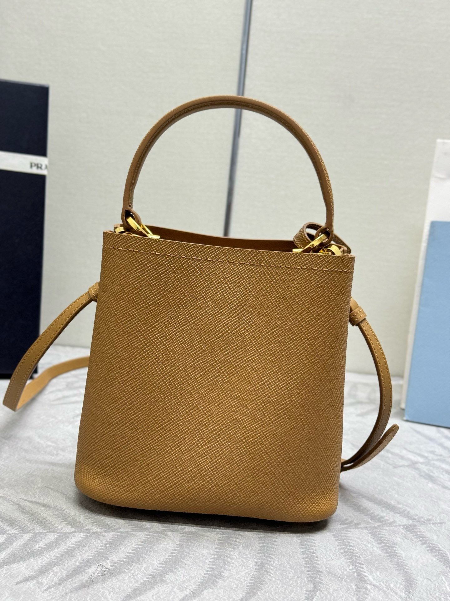 Prada BA217 Saffiano Double Mini Top Handle Bag 001890