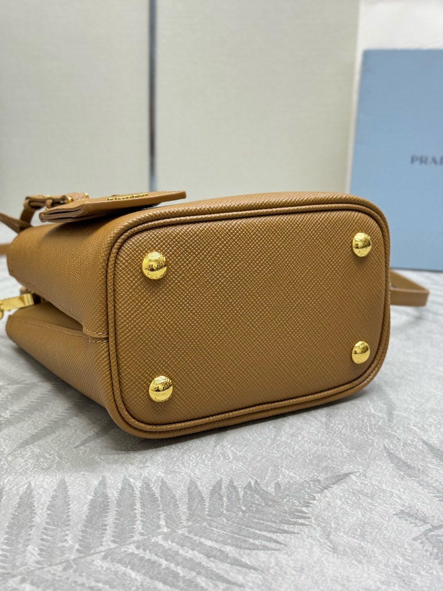 Prada BA217 Saffiano Double Mini Top Handle Bag 001890
