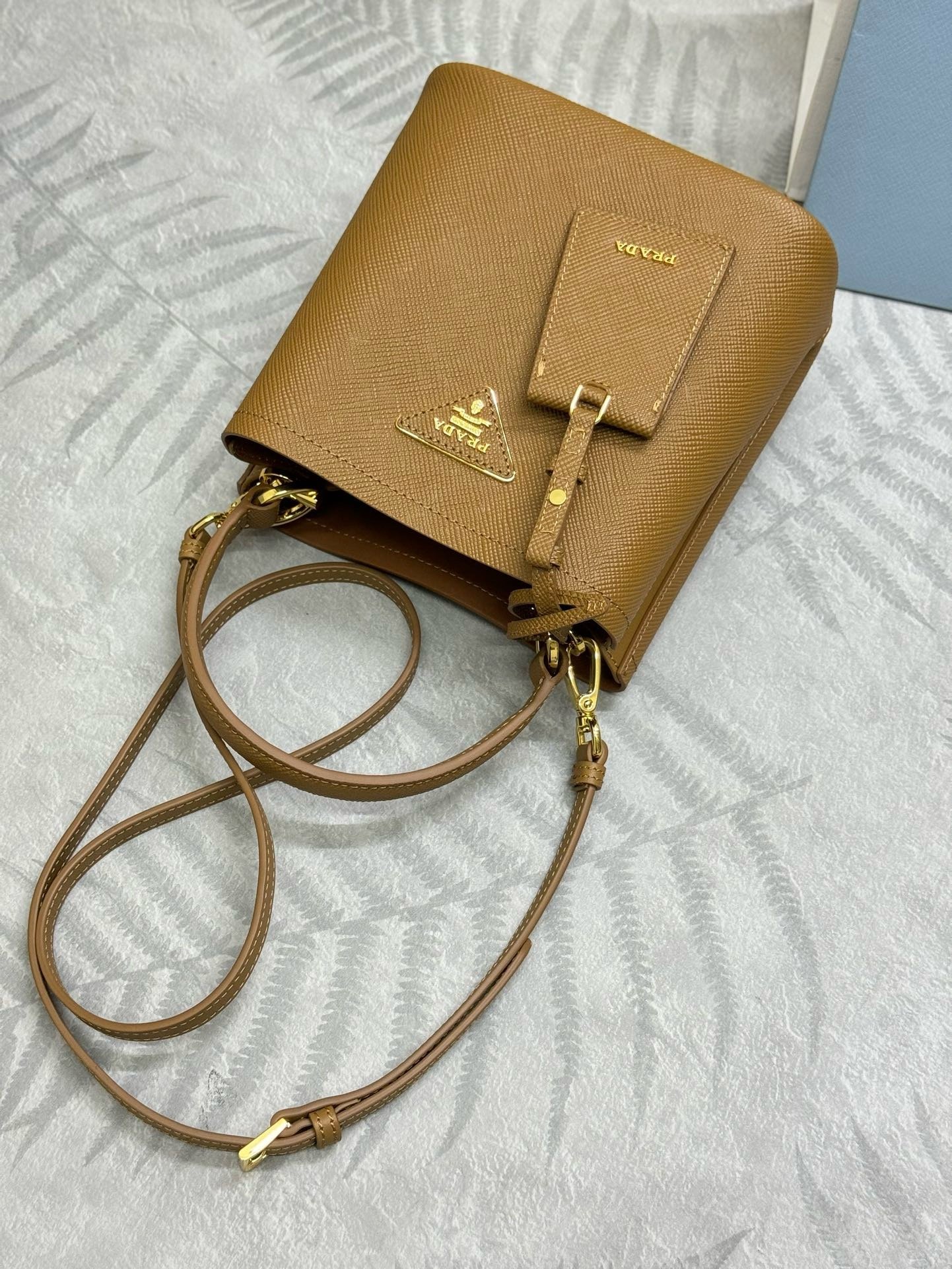Prada BA217 Saffiano Double Mini Top Handle Bag 001890