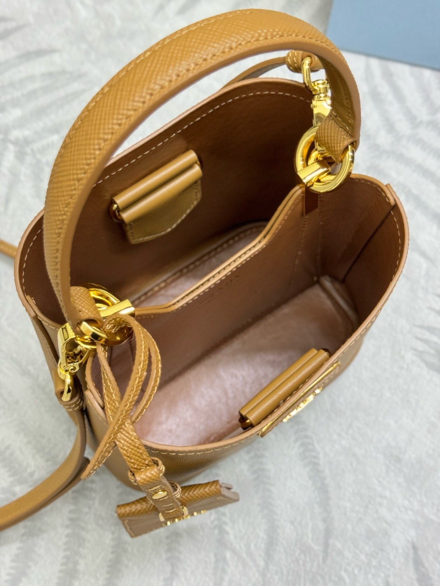 Prada BA217 Saffiano Double Mini Top Handle Bag 001890