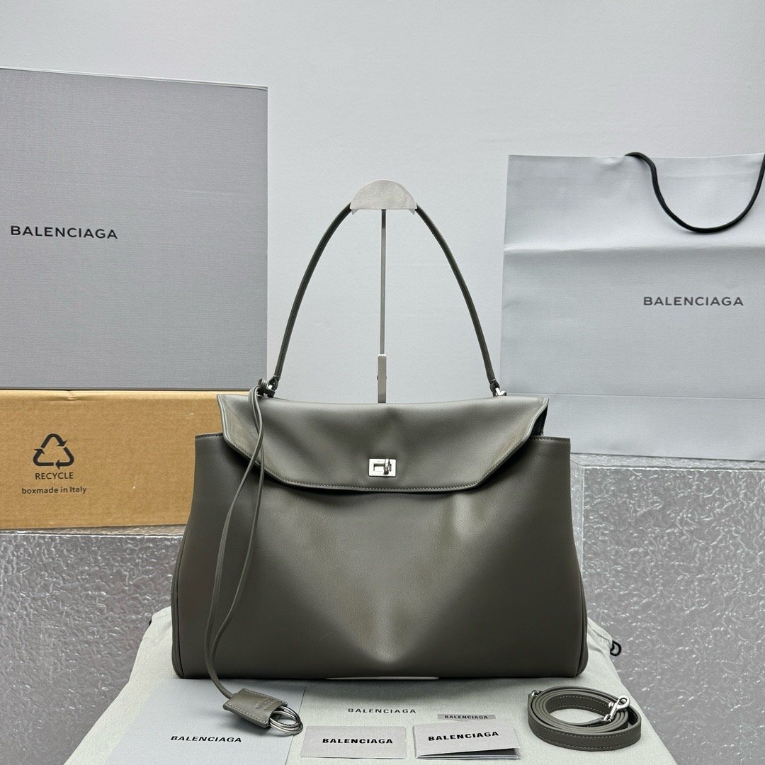 Balenciaga Distressed C1688178 Large Black Top Handle Bag 92866