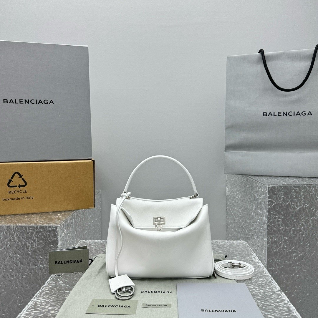 Balenciaga cmC168898 Mini White Top Handle Bag 92866