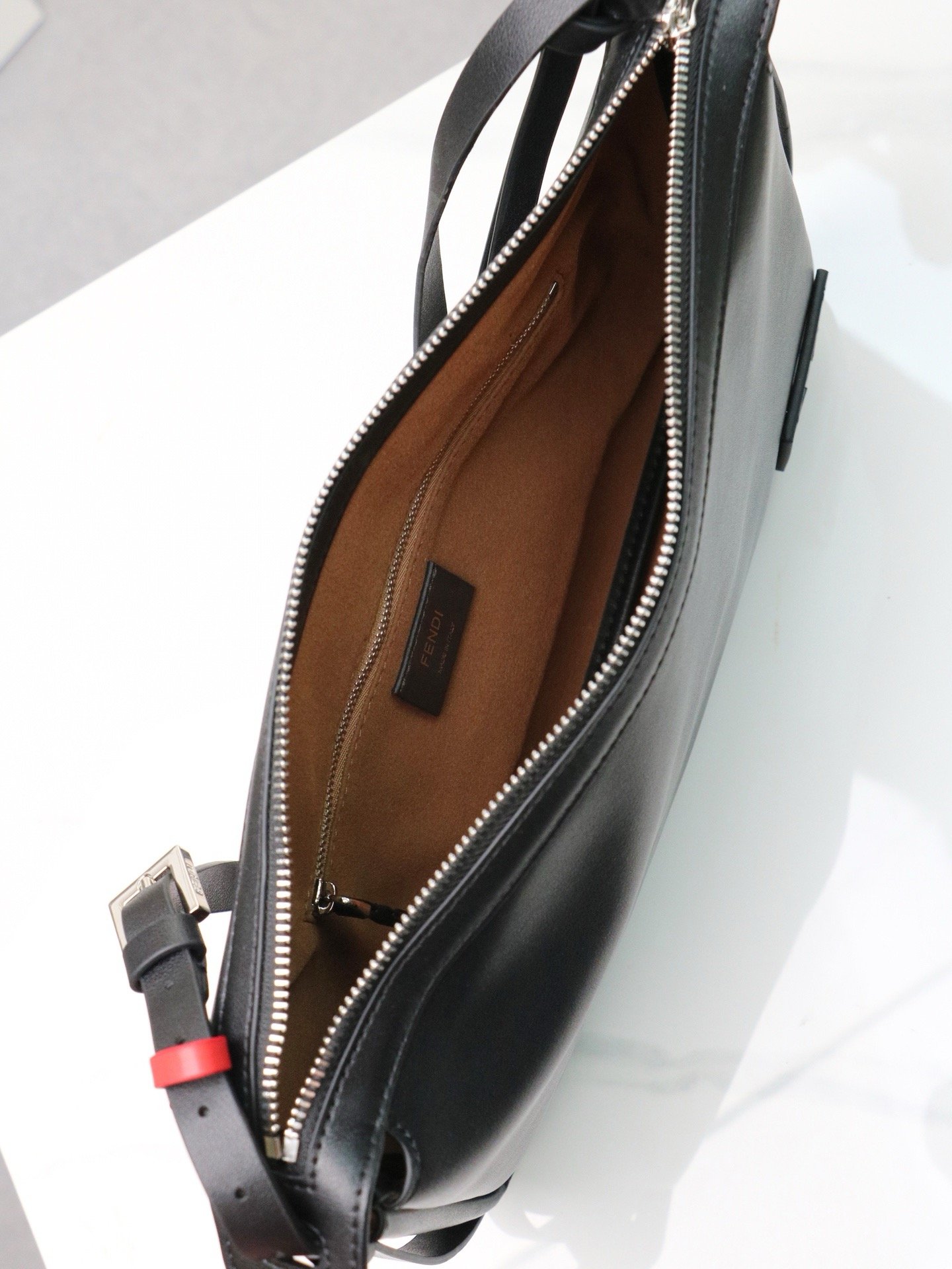 Fendi Simply FF Medium Silver Top Handle Bag 001360