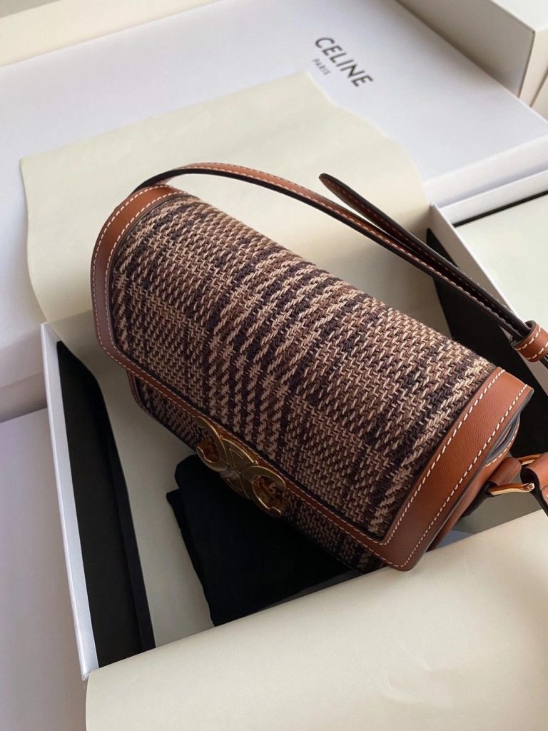 Celine TRIOMPHE x16x8 Large Gold Top Handle Bag 001310