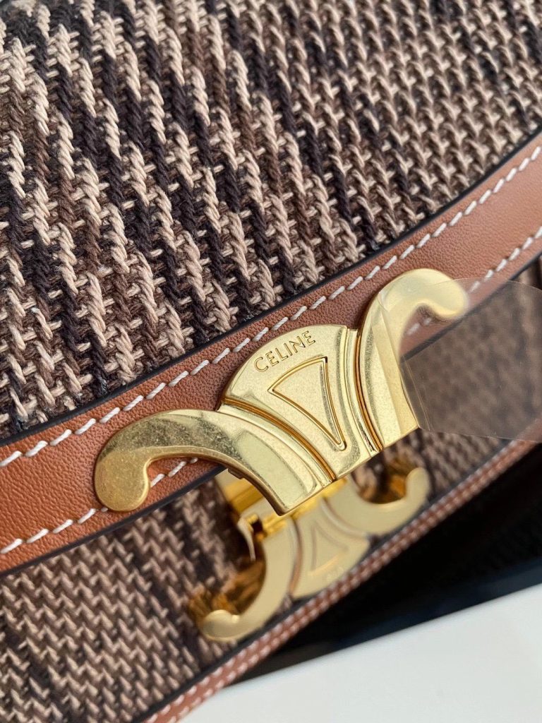 Celine TRIOMPHE x16x8 Large Gold Top Handle Bag 001310