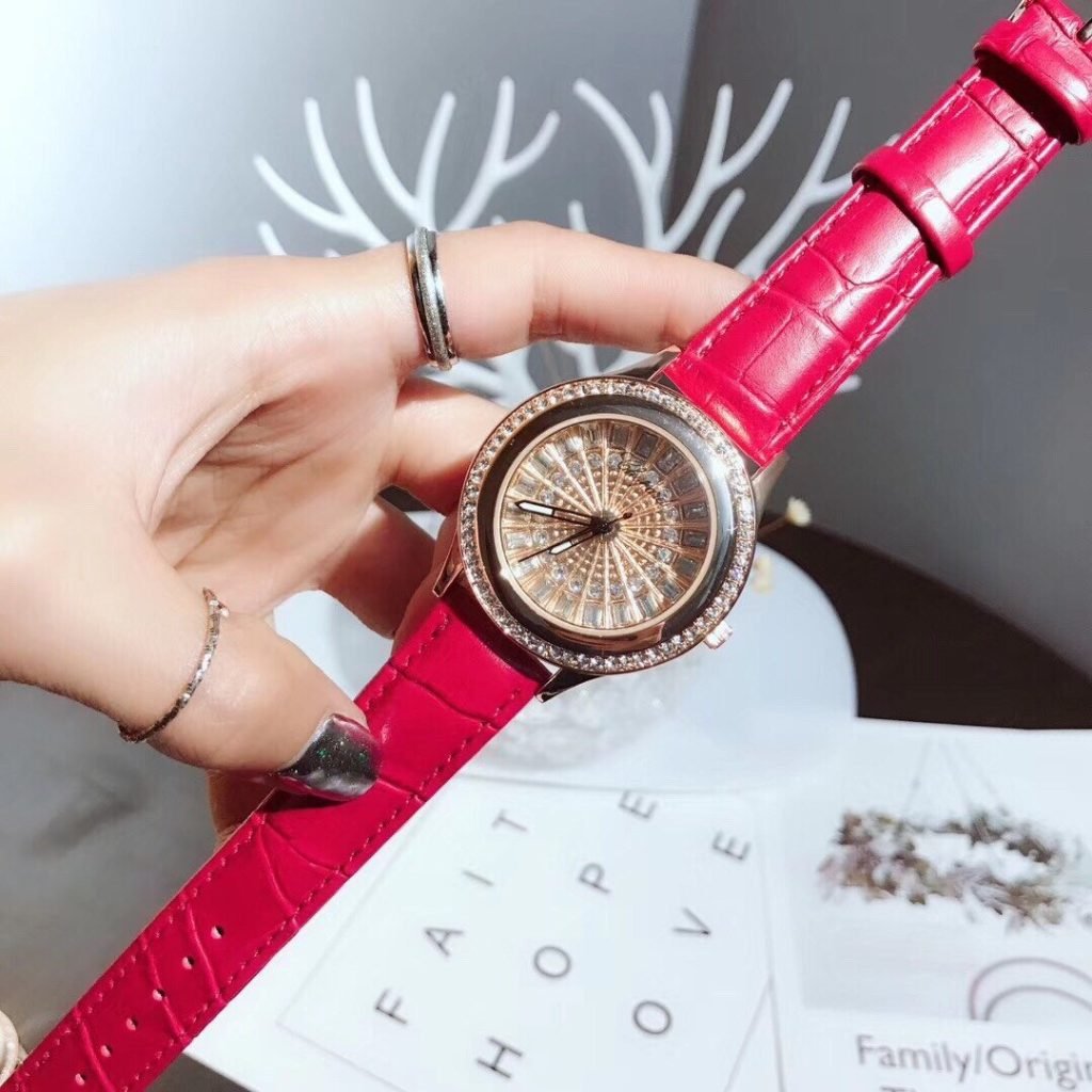 Chopard Chopin Fashion Round Full Diamond Belt Watch Womens