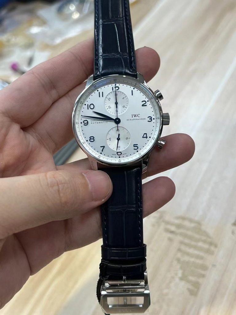 IWC ZF White Face Blue Needle Portuguese Meter