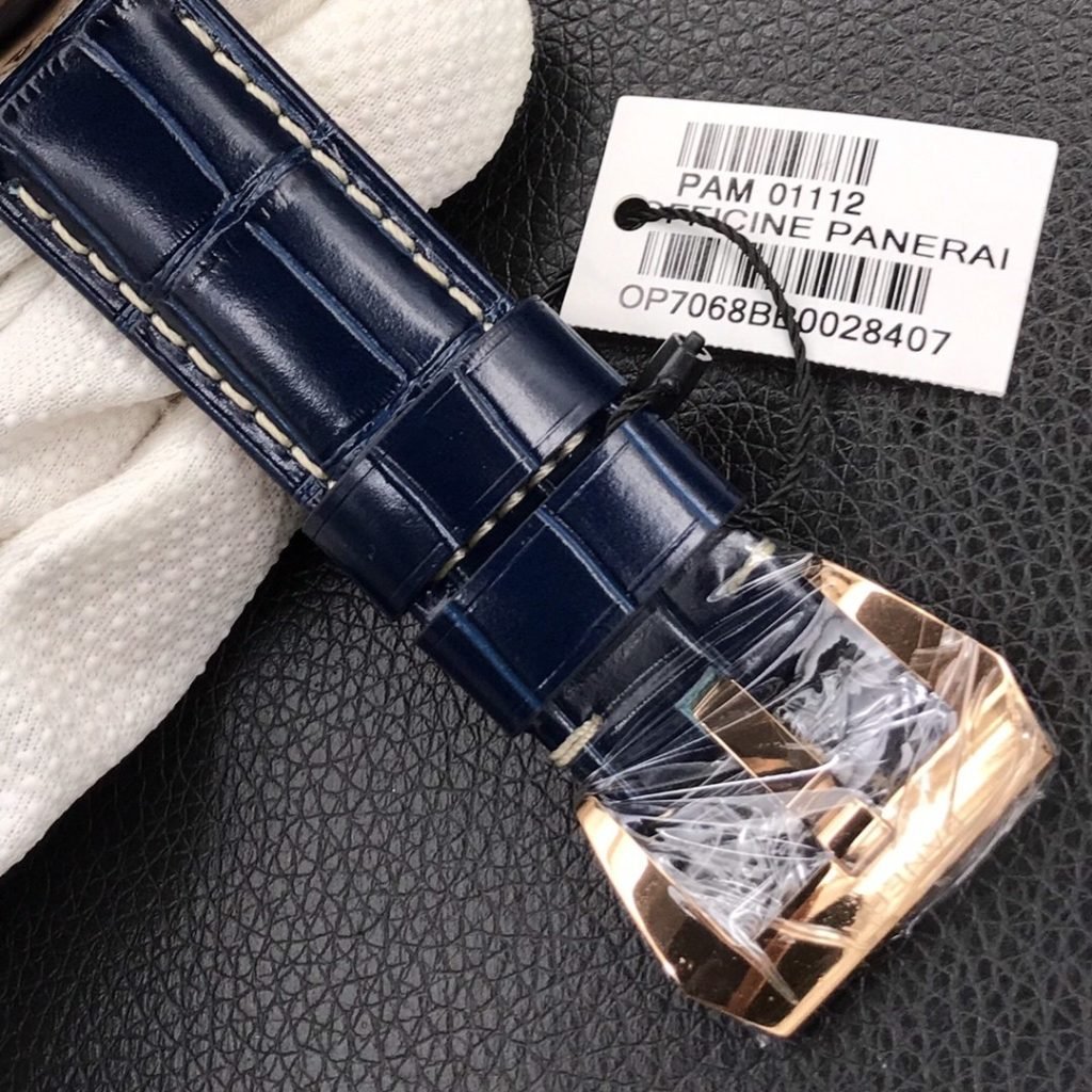 Panerai SAO Blue Lumino RED Gold Watch PAM 1112